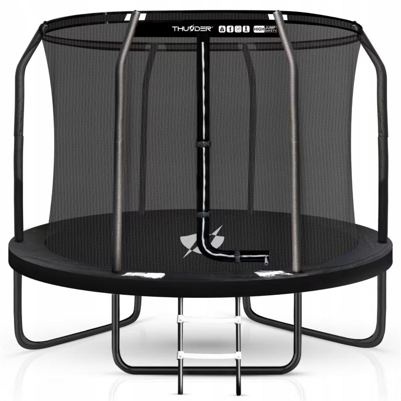 Havetrampolin 183 cm med Sikkerhedsnet og Stige Sort