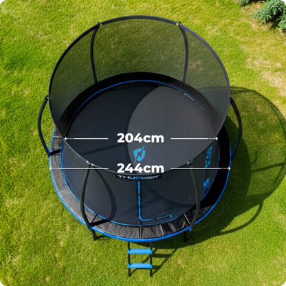 Havetrampolin 244 cm Blå med Indvendigt Sikkerhedsnet 5904161754916