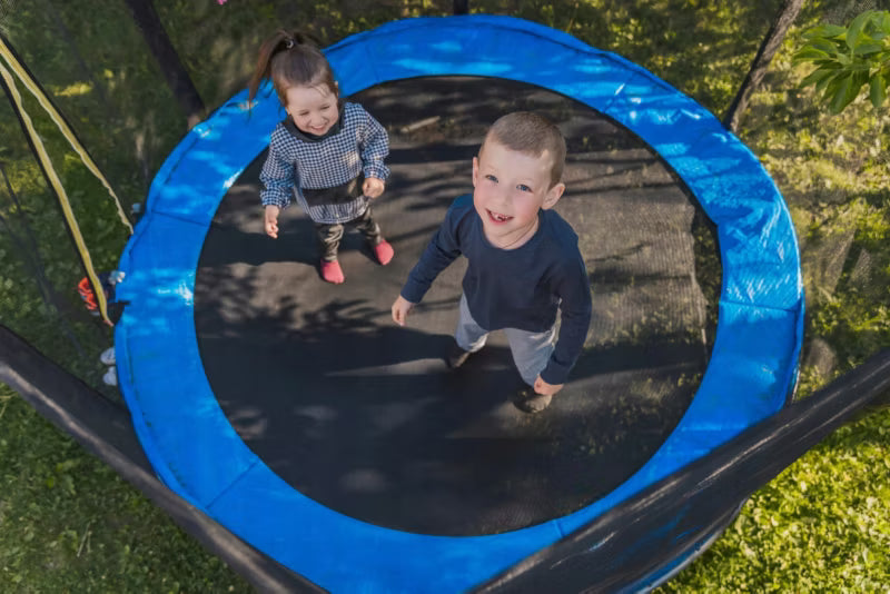 Haves trampolin 244 cm Blå med Stige og Sikkerhedsnet