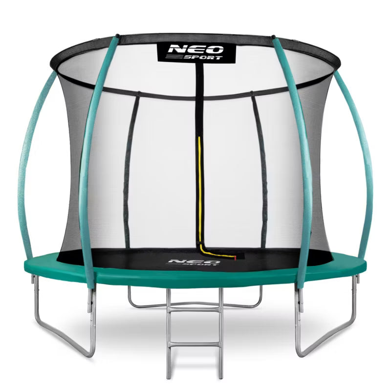 Havetrampolin 252 cm Grøn med Indvendigt Sikkerhedsnet NS-08C181
