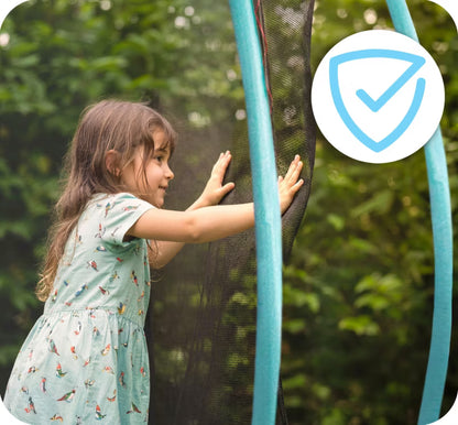 Havetrampolin 252 cm Grøn med Indvendigt Sikkerhedsnet NS-08C181