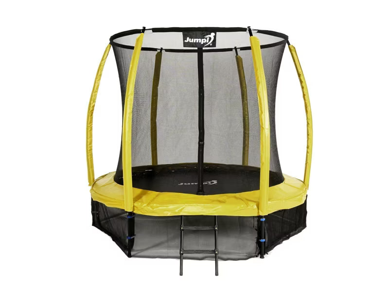 Havetrampolin 252 cm Gul med Indvendigt Sikkerhedsnet