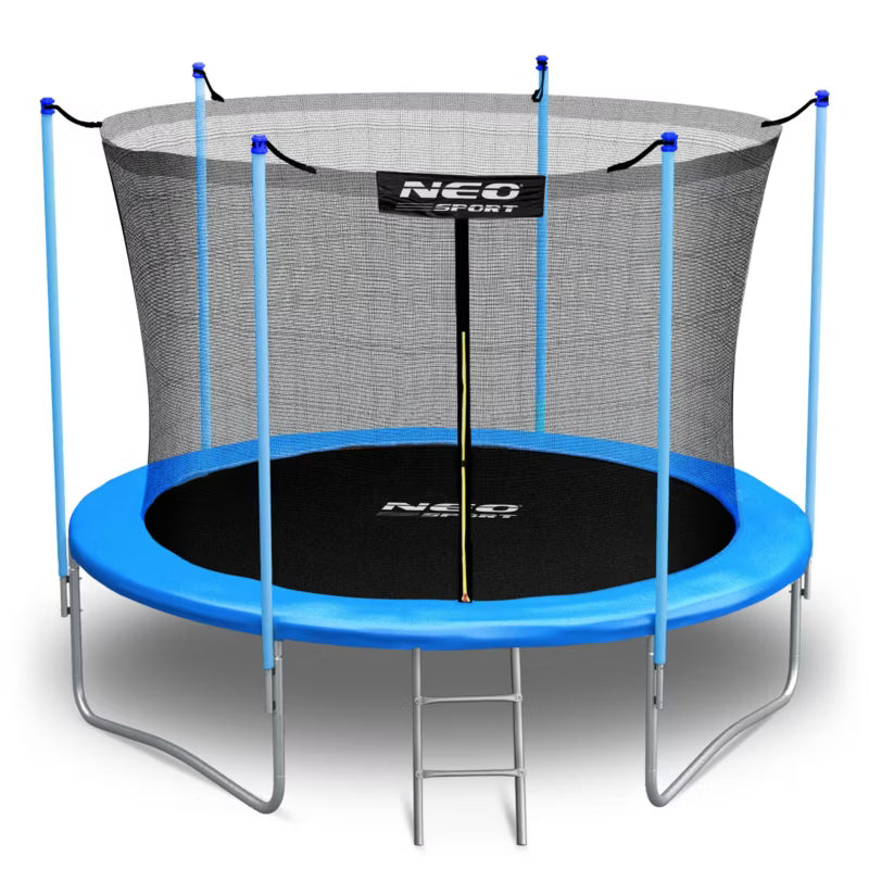 Havetrampolin 252 cm med Sikkerhedsnet og Stige Blå