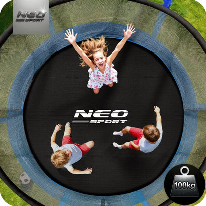 Havetrampolin 252 cm med Sikkerhedsnet og Stige Blå