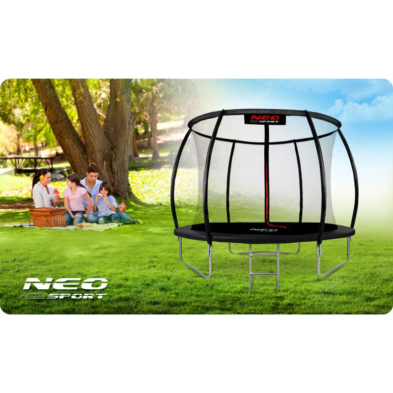Havetrampolin 252 cm Grøn med Indvendigt Sikkerhedsnet NS-08C231
