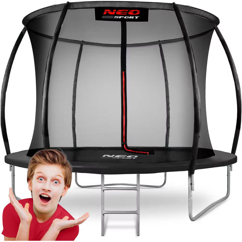 Havetrampolin 252 cm Grøn med Indvendigt Sikkerhedsnet NS-08C231