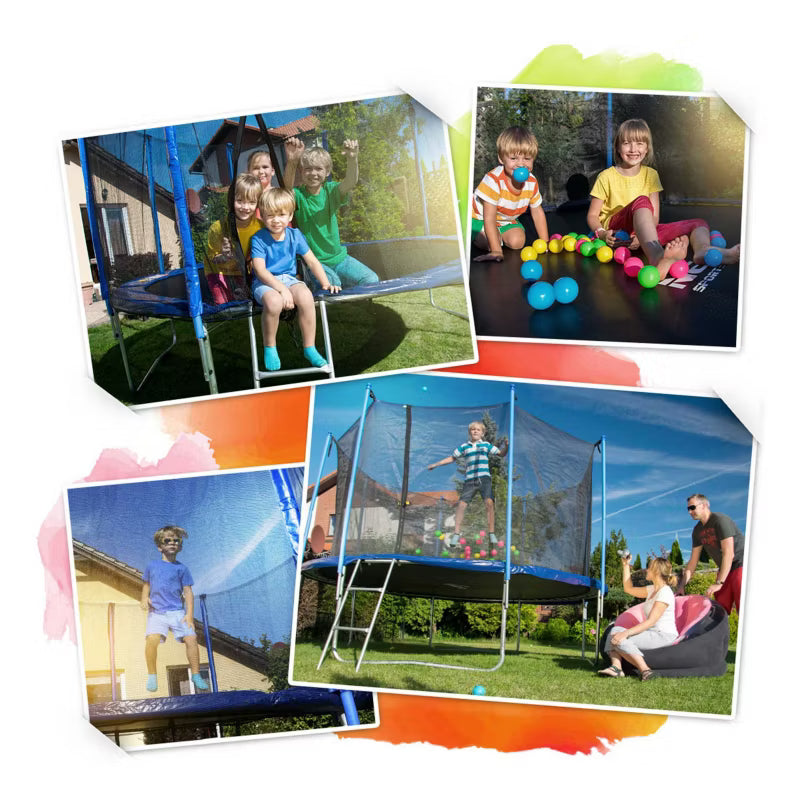 Havetrampolin 252 cm Orange med Indvendigt Sikkerhedsnet NS-08C201
