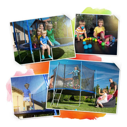 Havetrampolin 252 cm Orange med Indvendigt Sikkerhedsnet NS-08C201