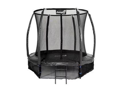 Havetrampolin 252 cm Sort med Indvendigt Sikkerhedsnet