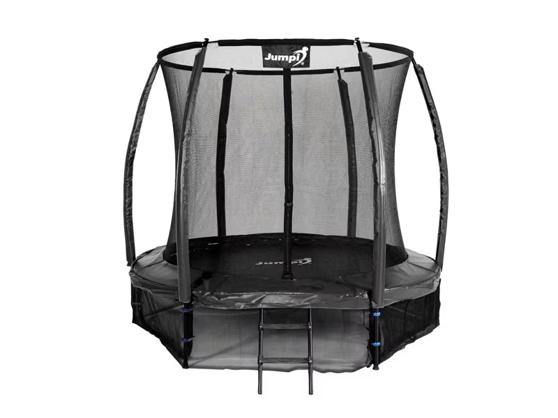 Havetrampolin 252 cm Sort med Indvendigt Sikkerhedsnet