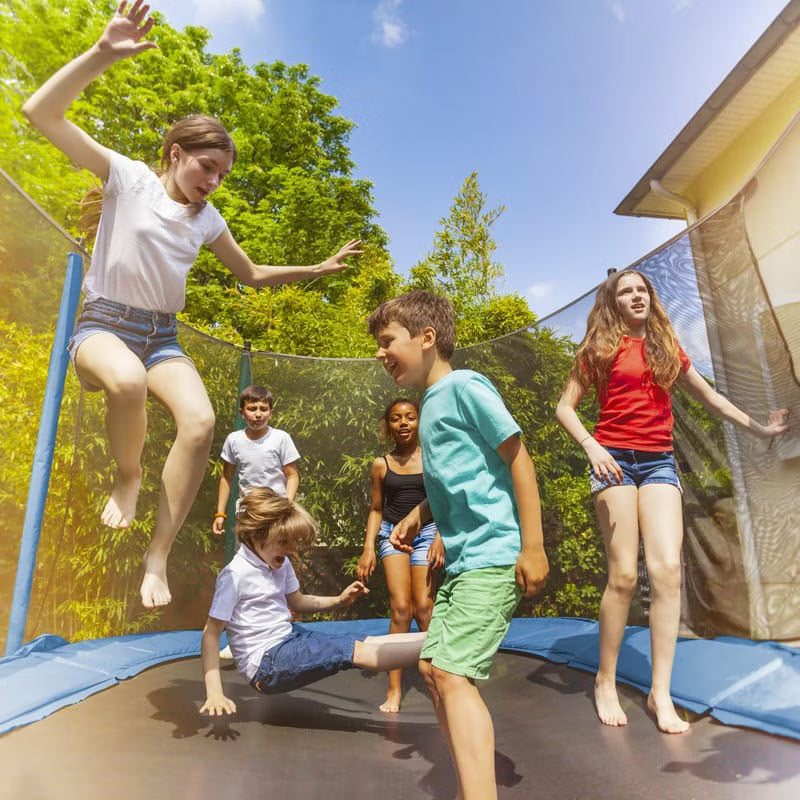 Havetrampolin 305 cm med Sikkerhedsnet og Stige Blå