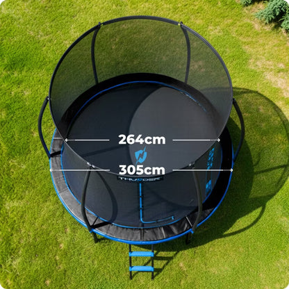 Havetrampolin 305 cm med Sikkerhedsnet og Stige Blå