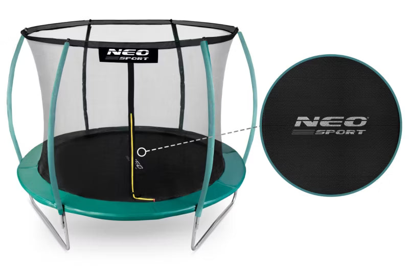 Havetrampolin 312 cm Grøn med Indvendigt Sikkerhedsnet NS-10C181