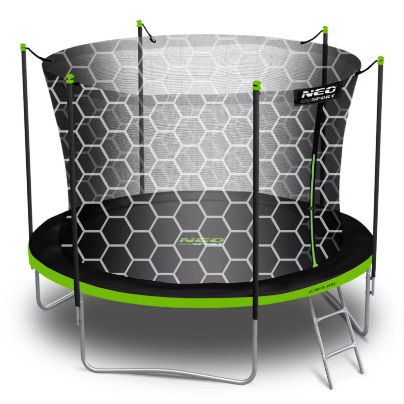 Havetrampolin 312 cm Grøn med Indvendigt Sikkerhedsnet NS-10W231