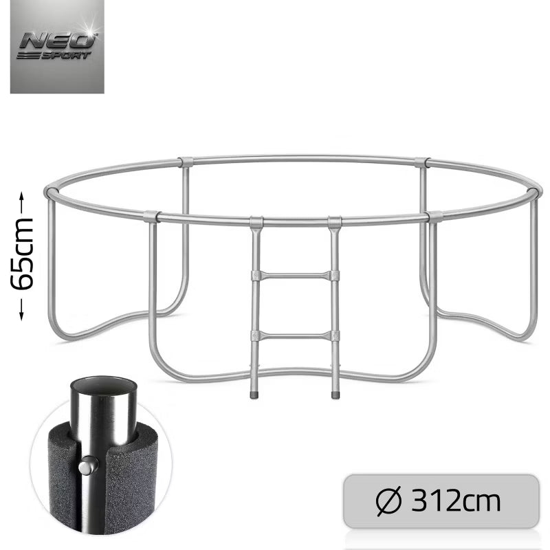Haves trampolin 312 cm Grøn med Sikkerhedsnet NS-10Z231