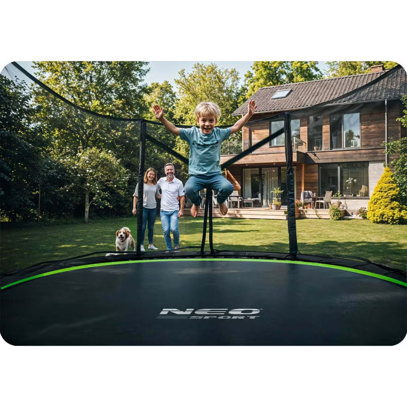 Haves trampolin 312 cm Grøn med Sikkerhedsnet NS-10Z231
