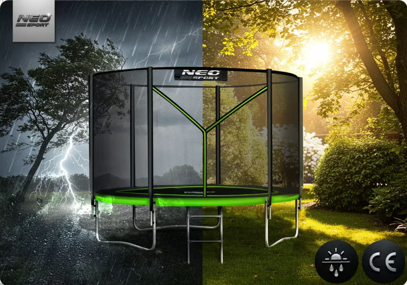 Haves trampolin 312 cm Grøn med Sikkerhedsnet NS-10Z231