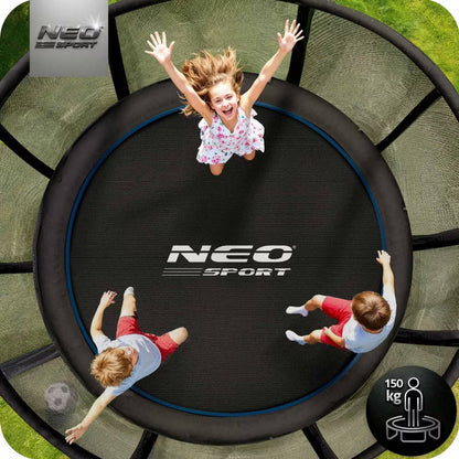 Havetrampolin 312 cm med Sikkerhedsnet og Stige Blå