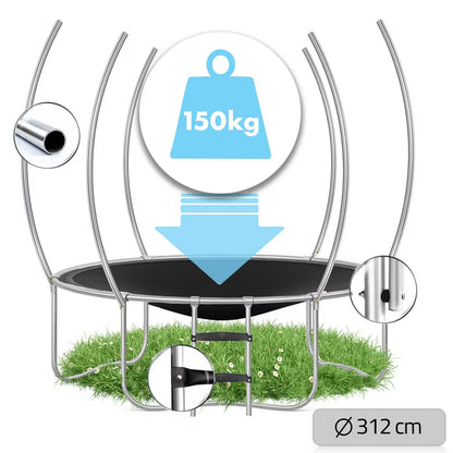 Havetrampolin 312 cm med Sikkerhedsnet NS-10C201