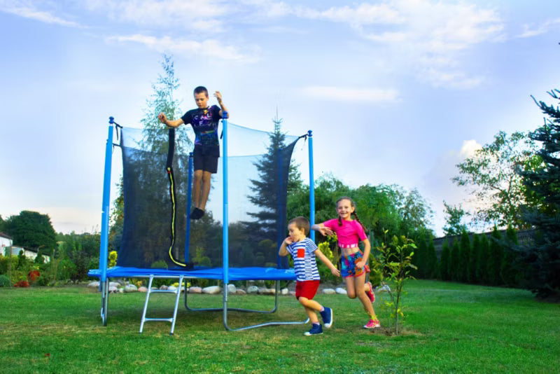 Hagetrampolin 312 cm med Indvendigt Sikkerhedsnet og Stige