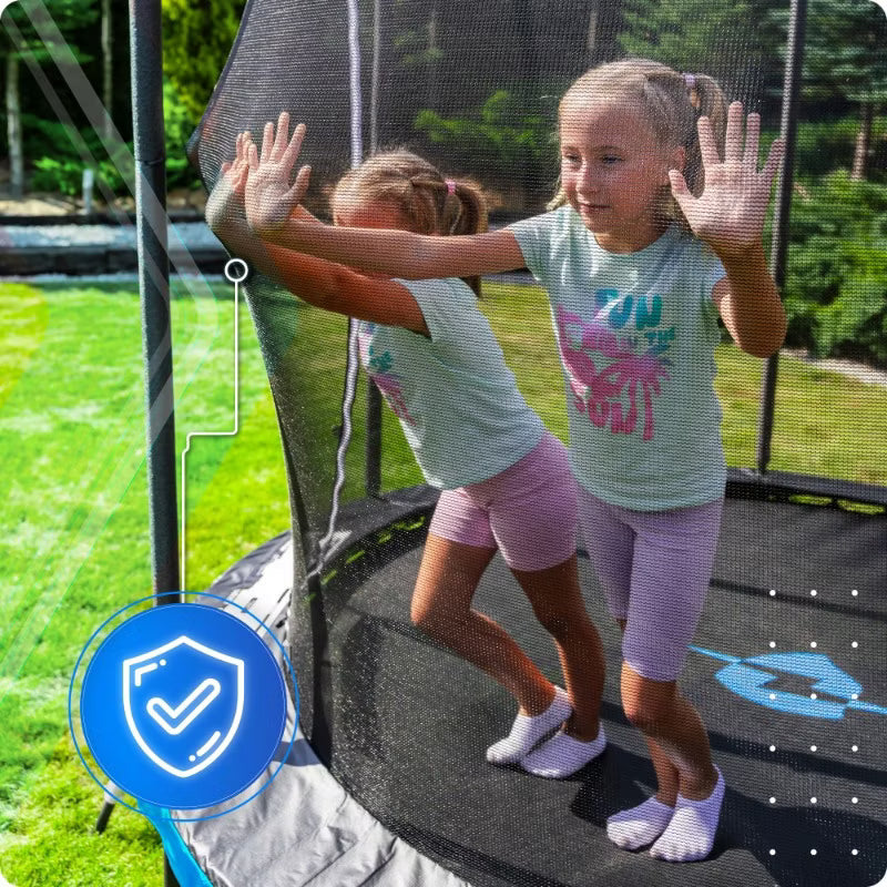 Havetrampolin 366 cm med Sikkerhedsnet og Stige Blå
