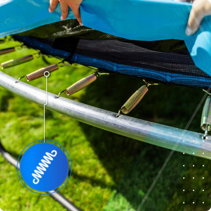 Havetrampolin 366 cm med Sikkerhedsnet og Stige Blå