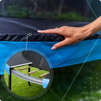 Havetrampolin 366 cm med Sikkerhedsnet og Stige Blå