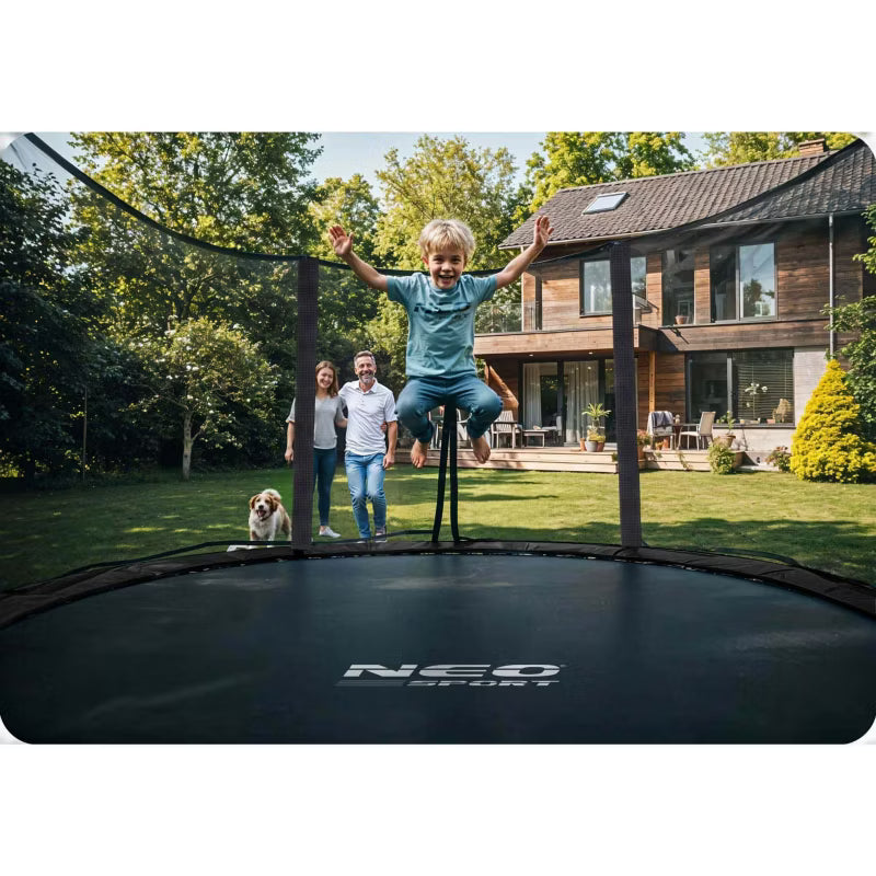 Havelavet Trampolin 374 cm med Stige og Sikkerhedsnet