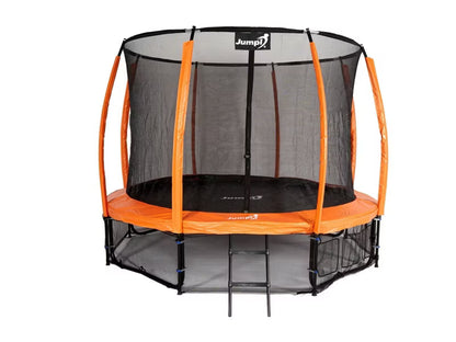 Havetrampolin 374 cm Orange med Indvendigt Sikkerhedsnet