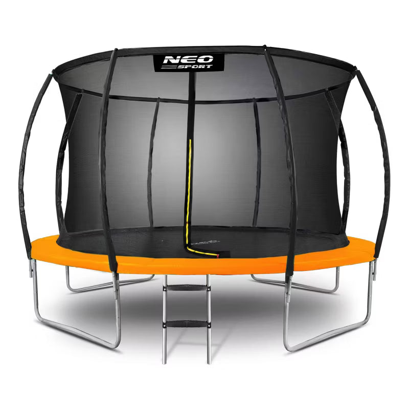 Havetrampolin 374 cm med Sikkerhedsnet og Stige Orange