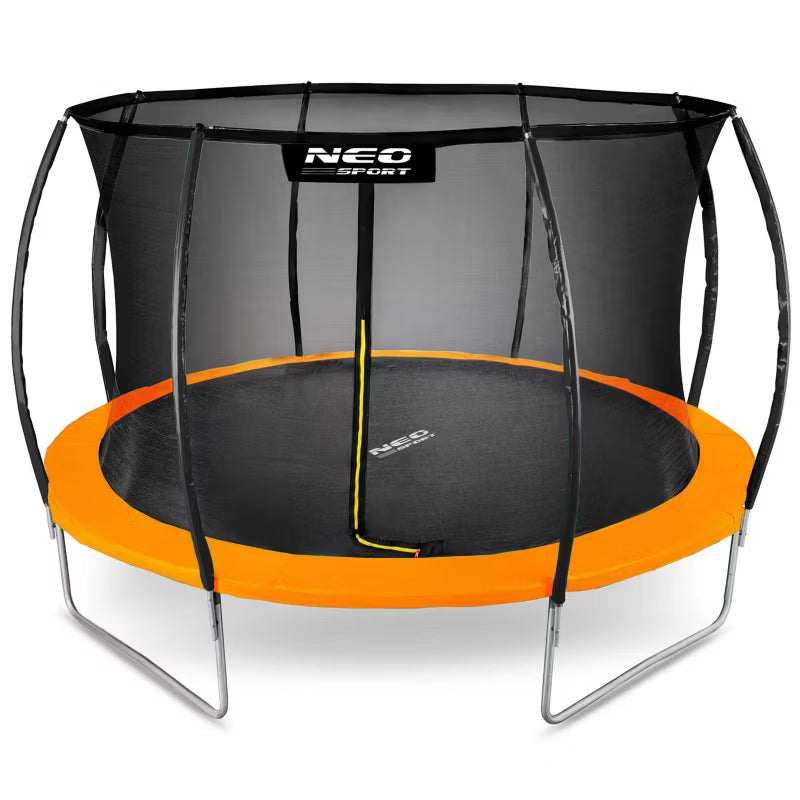 Havetrampolin 374 cm med Sikkerhedsnet og Stige Orange