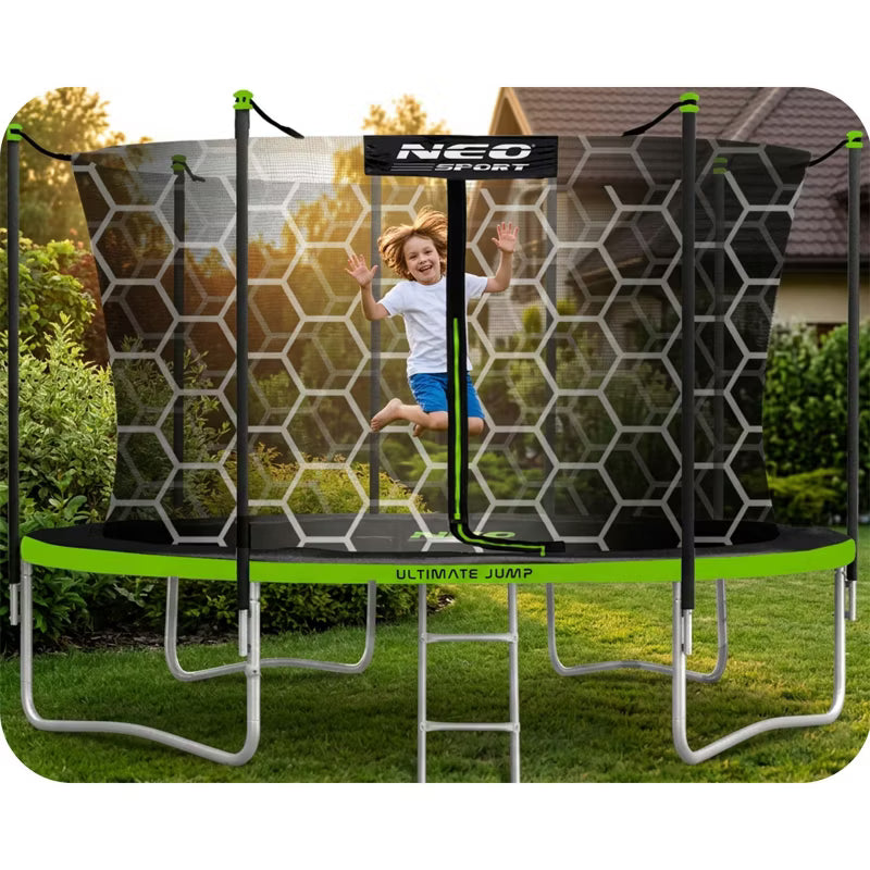 Havetrampolin 374 cm med Sikkerhedsnet og Stige 5903890619800