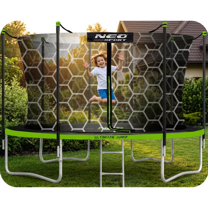 Havetrampolin 374 cm med Sikkerhedsnet og Stige 5903890619800