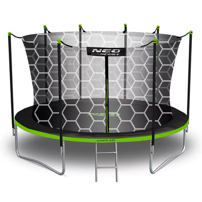 Havetrampolin 404 cm Grøn med Sikkerhedsnet NS-13W231