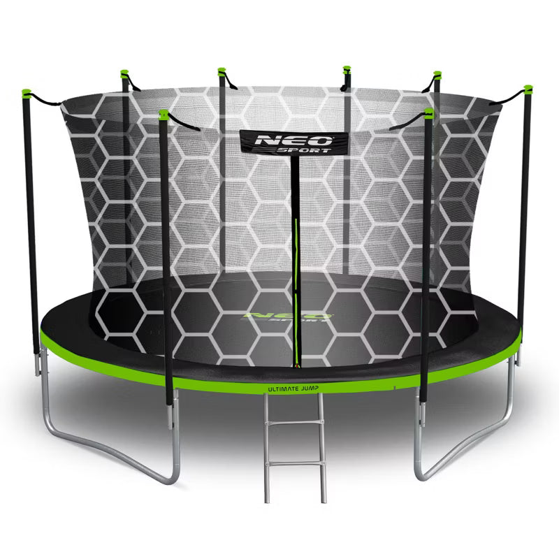 Havetrampolin 404 cm Grøn med Sikkerhedsnet NS-13W231