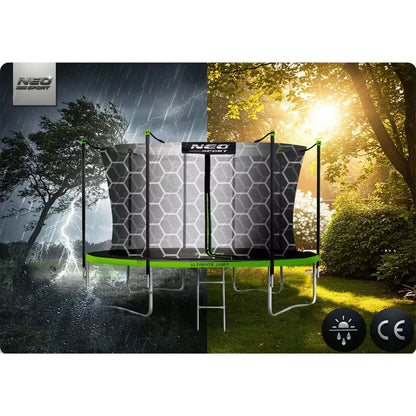 Havetrampolin 404 cm Grøn med Sikkerhedsnet NS-13W231