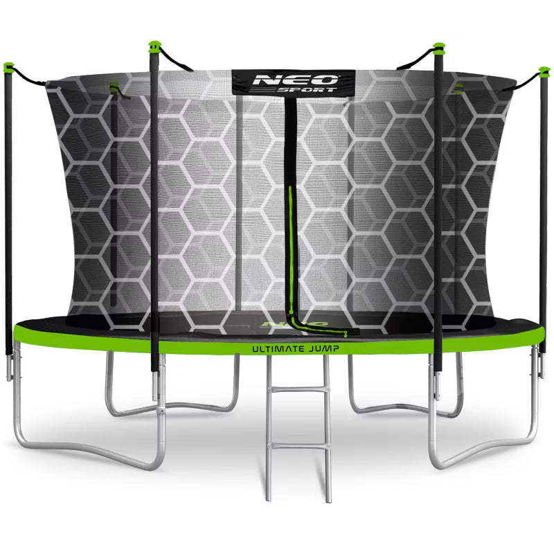 Havetrampolin 404 cm Grøn med Sikkerhedsnet NS-13W231