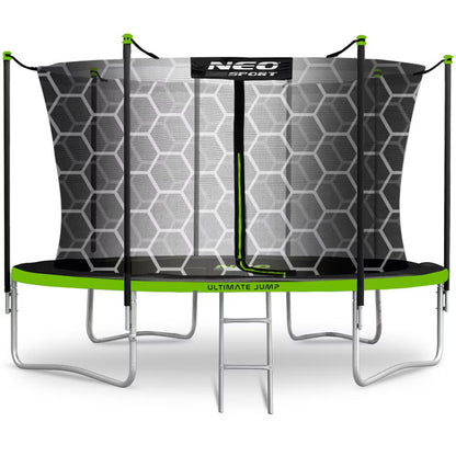 Havetrampolin 404 cm Grøn med Sikkerhedsnet NS-13W231