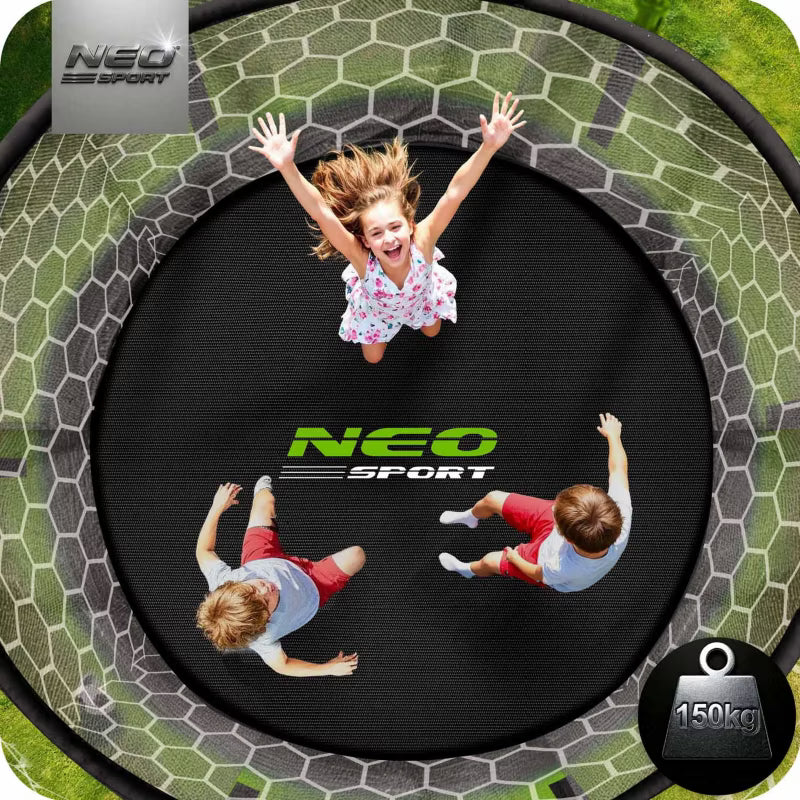 Havetrampolin 404 cm Grøn med Sikkerhedsnet NS-13W231