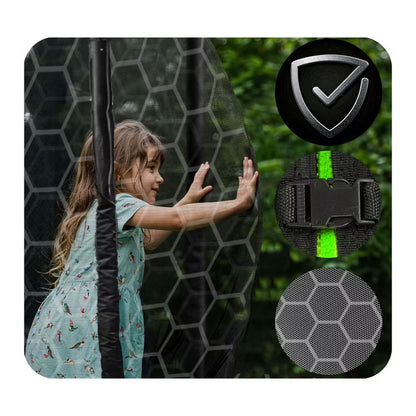 Havetrampolin 404 cm Grøn med Sikkerhedsnet NS-13W231