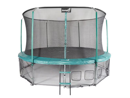 Havetrampolin 435 cm Grøn med Indvendigt Sikkerhedsnet