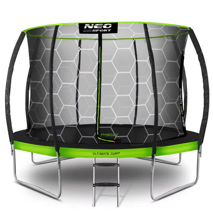 Havetrampolin 435 cm Grøn med Indvendigt Sikkerhedsnet NS-14C221