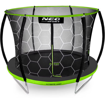 Havetrampolin 435 cm Grøn med Indvendigt Sikkerhedsnet NS-14C221