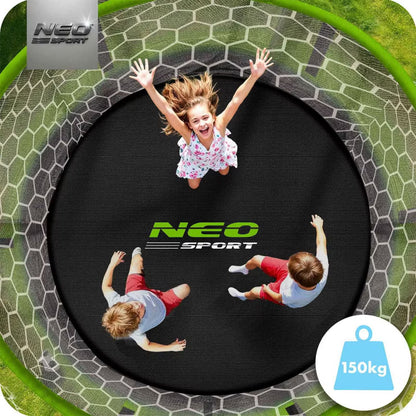 Havetrampolin 435 cm Grøn med Indvendigt Sikkerhedsnet NS-14C221