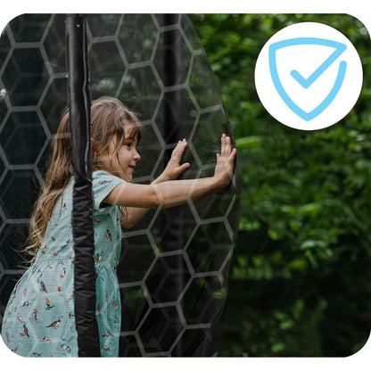 Havetrampolin 435 cm Grøn med Indvendigt Sikkerhedsnet NS-14C221