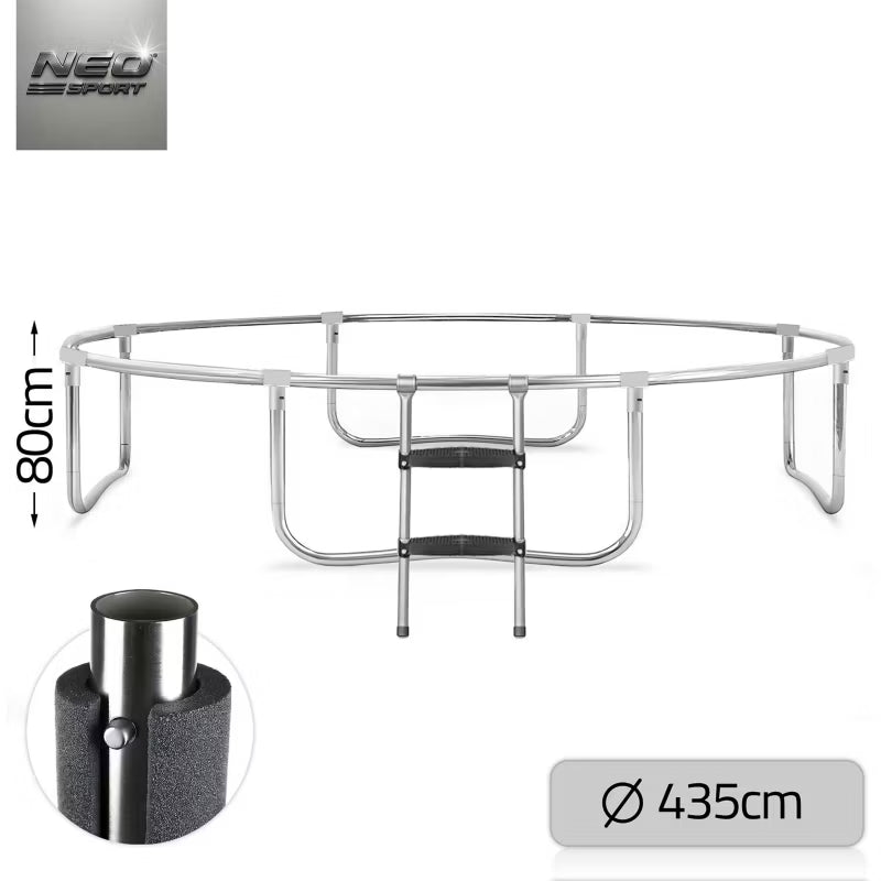 Havetrampolin 435 cm Grøn med Indvendigt Sikkerhedsnet NS-14C221