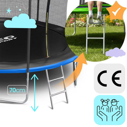 Havetrampolin 435 cm med Indvendigt Sikkerhedsnet og Stige