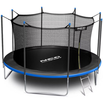 Havetrampolin 465 cm med Indvendigt Sikkerhedsnet og Stige Blå