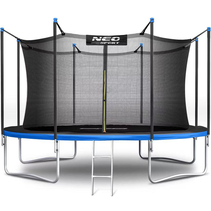 Havetrampolin 465 cm med Indvendigt Sikkerhedsnet og Stige Blå
