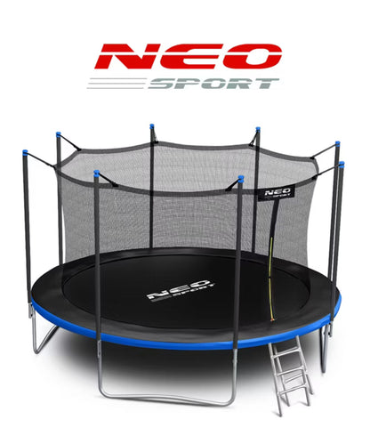 Havetrampolin 465 cm med Indvendigt Sikkerhedsnet og Stige Blå